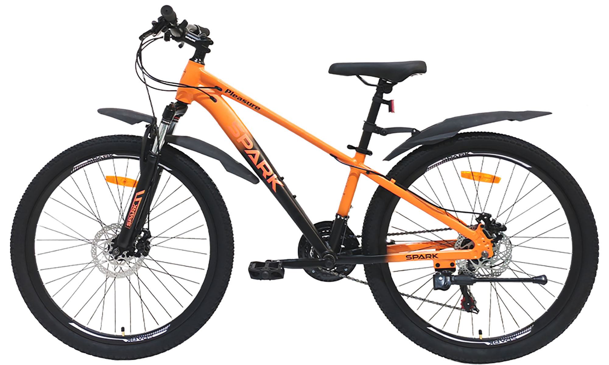 Велосипед SPARK PLEASURE 26", размер XS, рама 13", 2025, оранжевый с черным 3