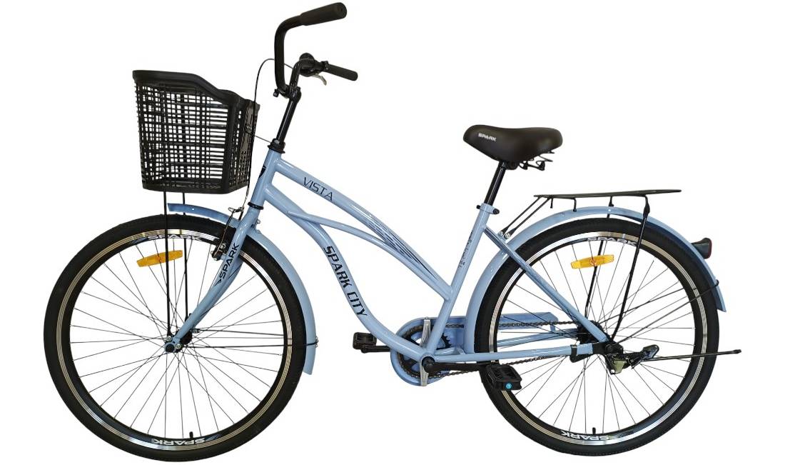 Велосипед SPARK CITY VISTA 26", размер M, рама - 17", год 2026, серо-голубой 3