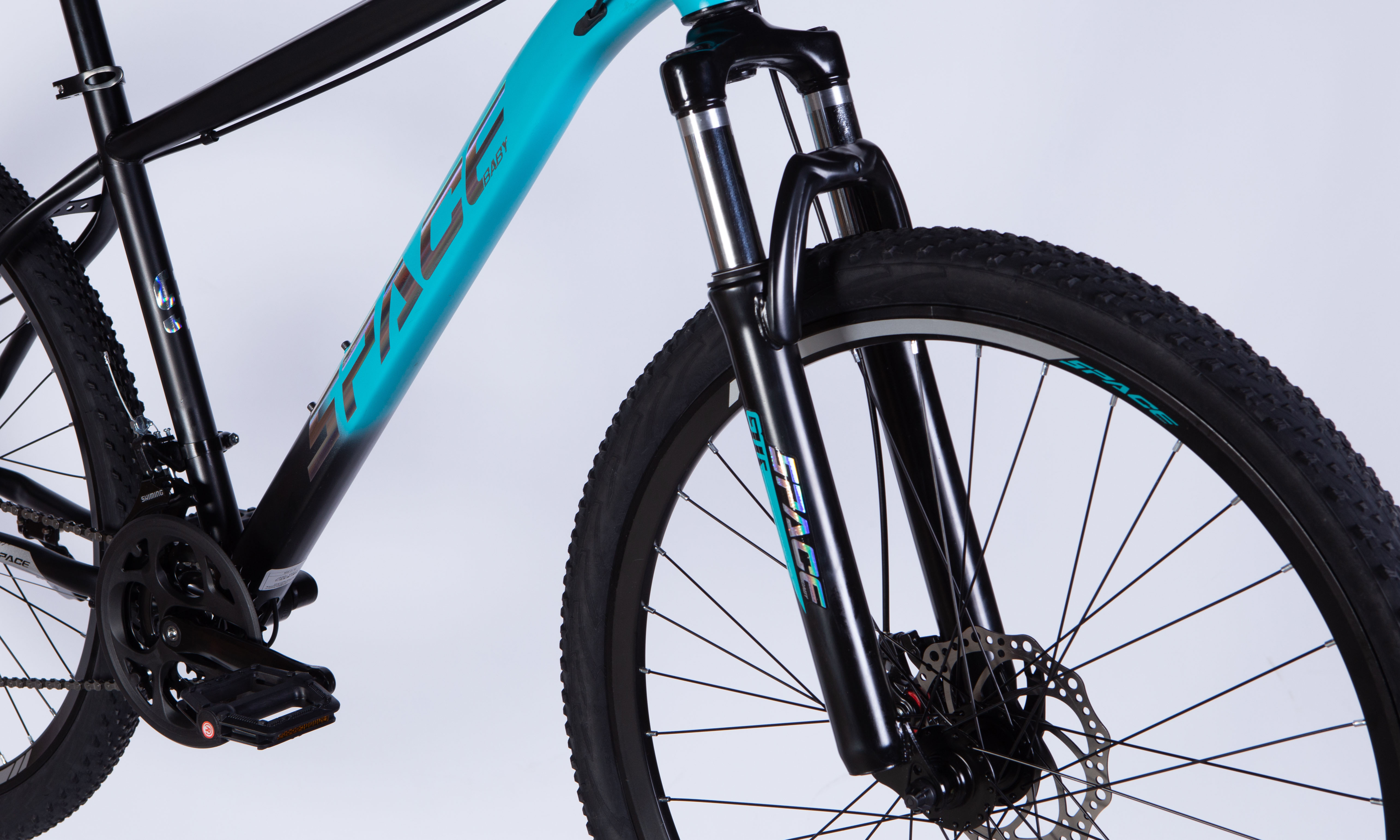 Велосипед SPACE MARS DD FR 27.5", ST, розмір M, рама 17", 2025, бірюзово-чорний (матовий) 7