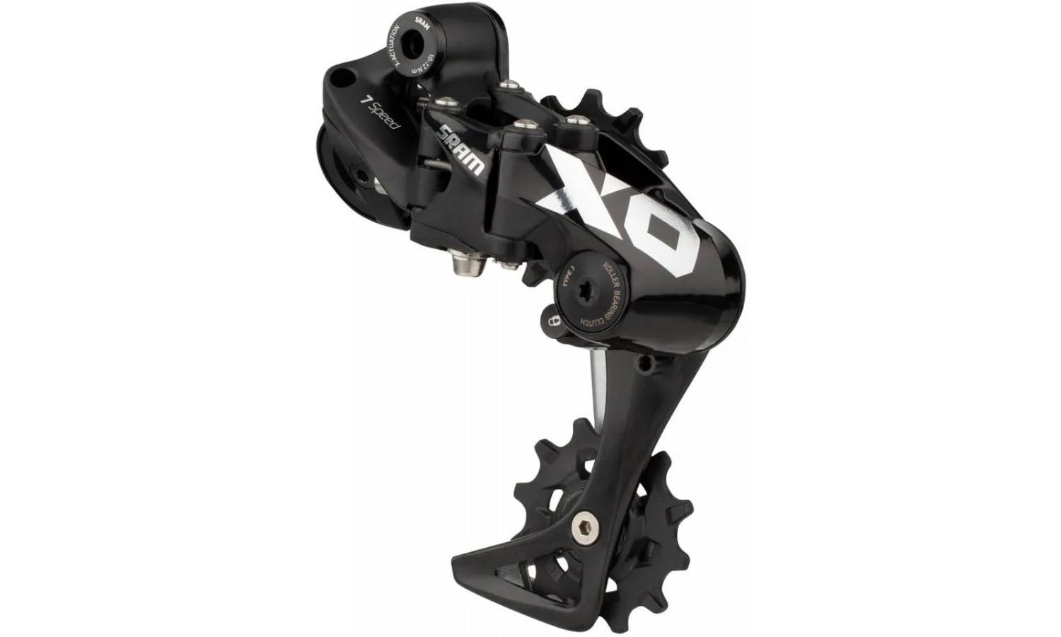 Фотография Задний переключатель SRAM X01DH 7ск Short Cage Black 2020 2