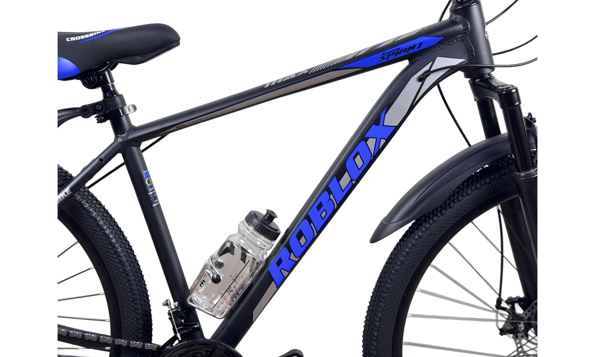 Велосипед CrossBike Roblox 29", розмір XL, рама 21", рік 2026, Чорний-Синій 4