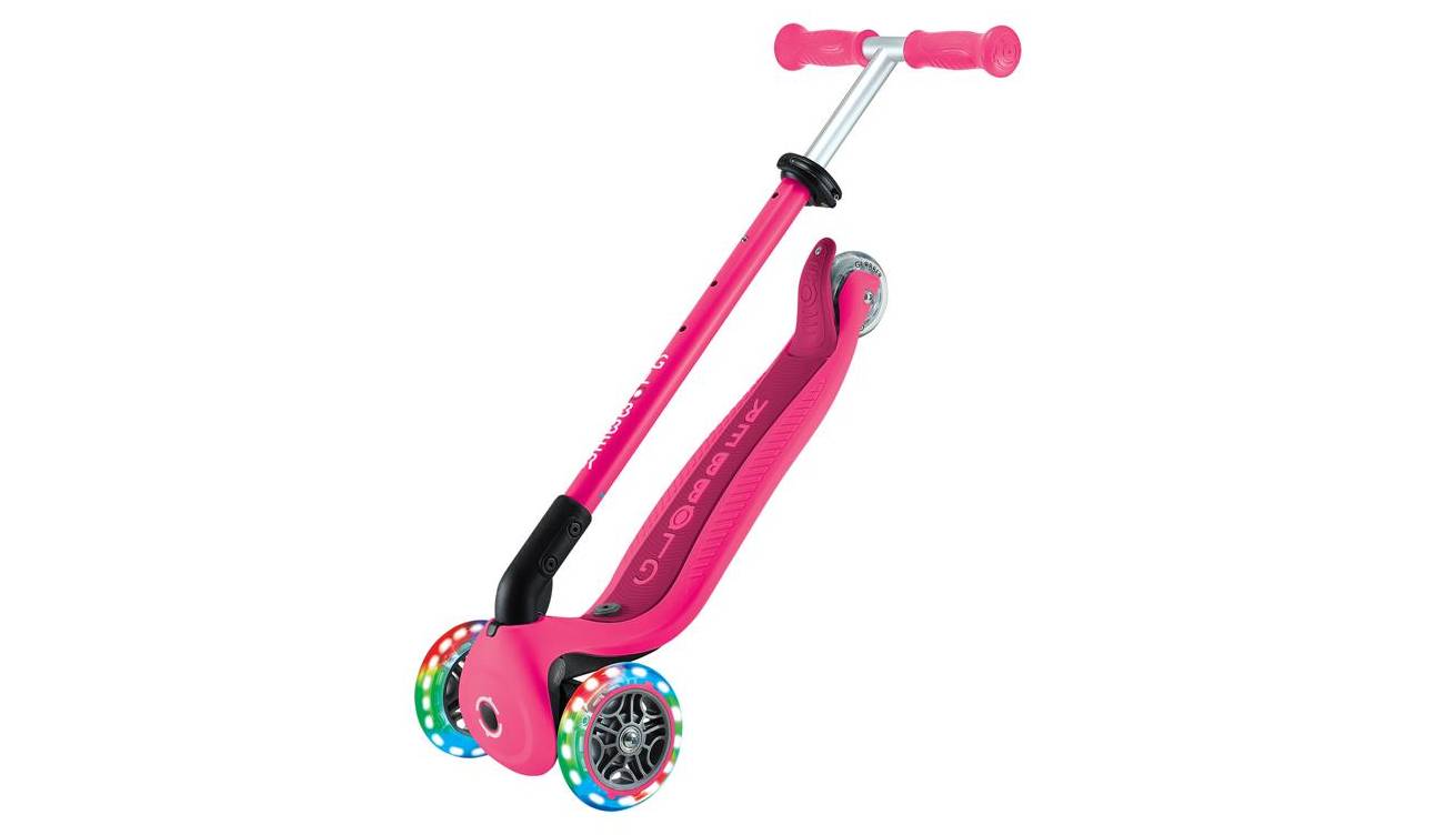 Самокат GLOBBER GO UP ACTIVE со светящимися колёсами, розовый, 1+ 6