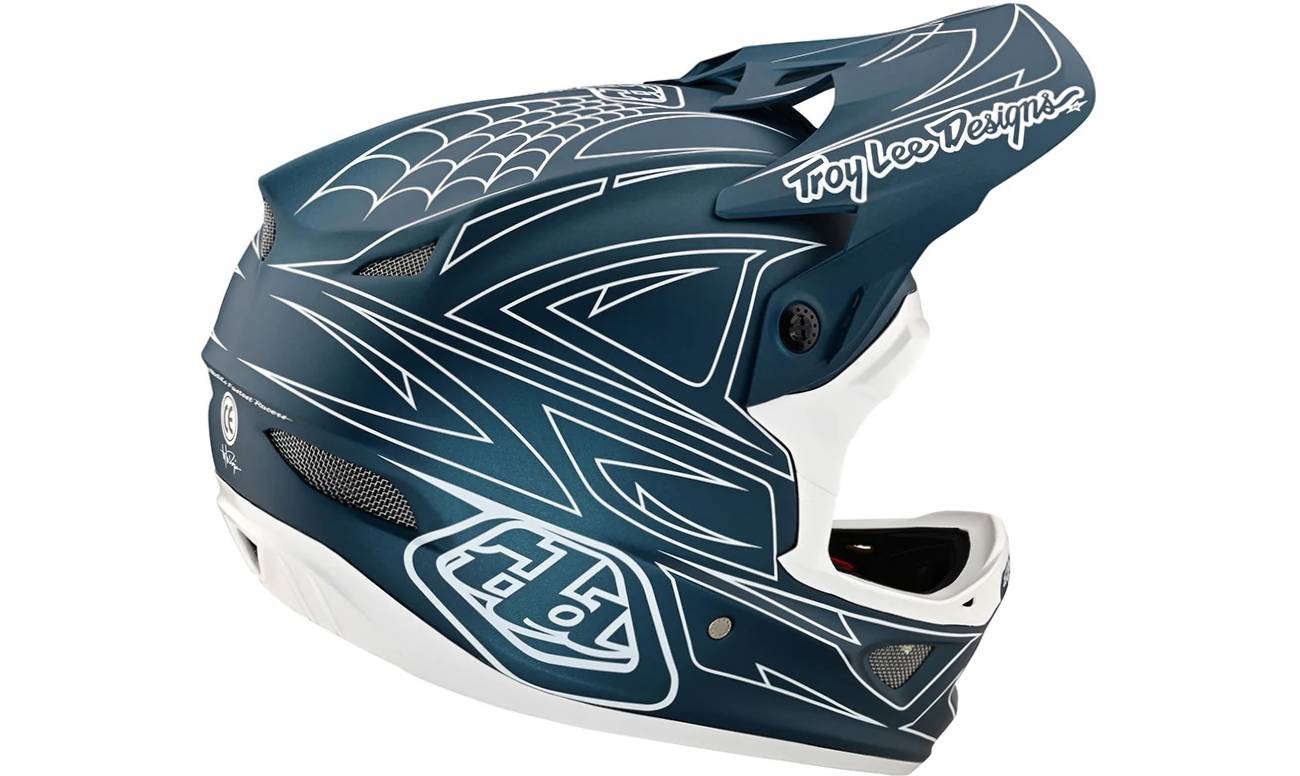Вело шолом TLD D3 FIBERLITE розмір XL (60-62 см) SpiderStripe Blue 3 Вело шолом TLD D3 FIBERLITE розмір XL (60-62 см) SpiderStripe Blue 3