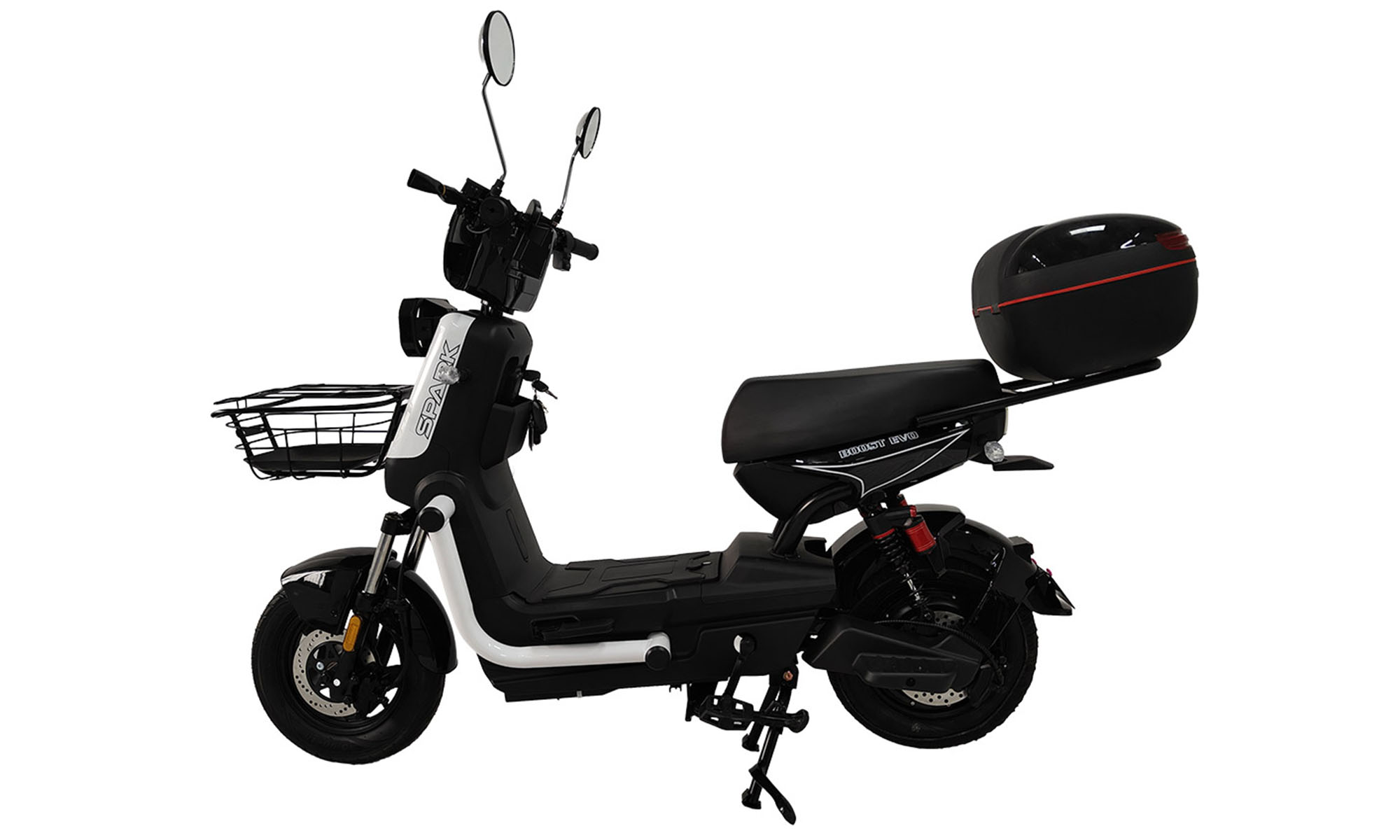 Велосипед с электромотором SPARK BOOST EVO 10", рама 14", 72V/1200W/20Ah, год 2026, белый Велосипед с электромотором SPARK BOOST EVO 10", рама 14", 72V/1200W/20Ah, год 2026, белый