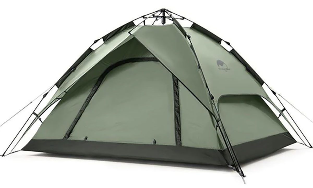 Фотография Палатка трехместная автоматическая Naturehike Automatic III (NH21ZP008) темно-зеленая