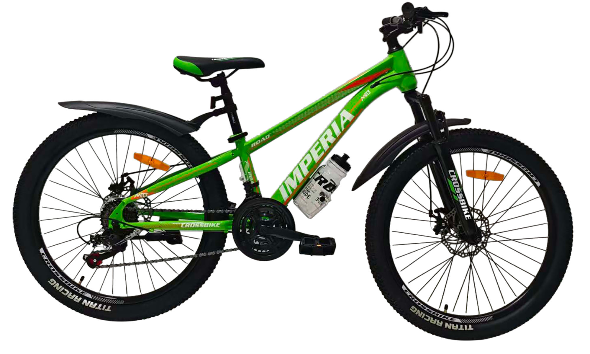 Велосипед CrossBike Imperia 24", размер XXS, рама 11", год 2026, Зеленый 