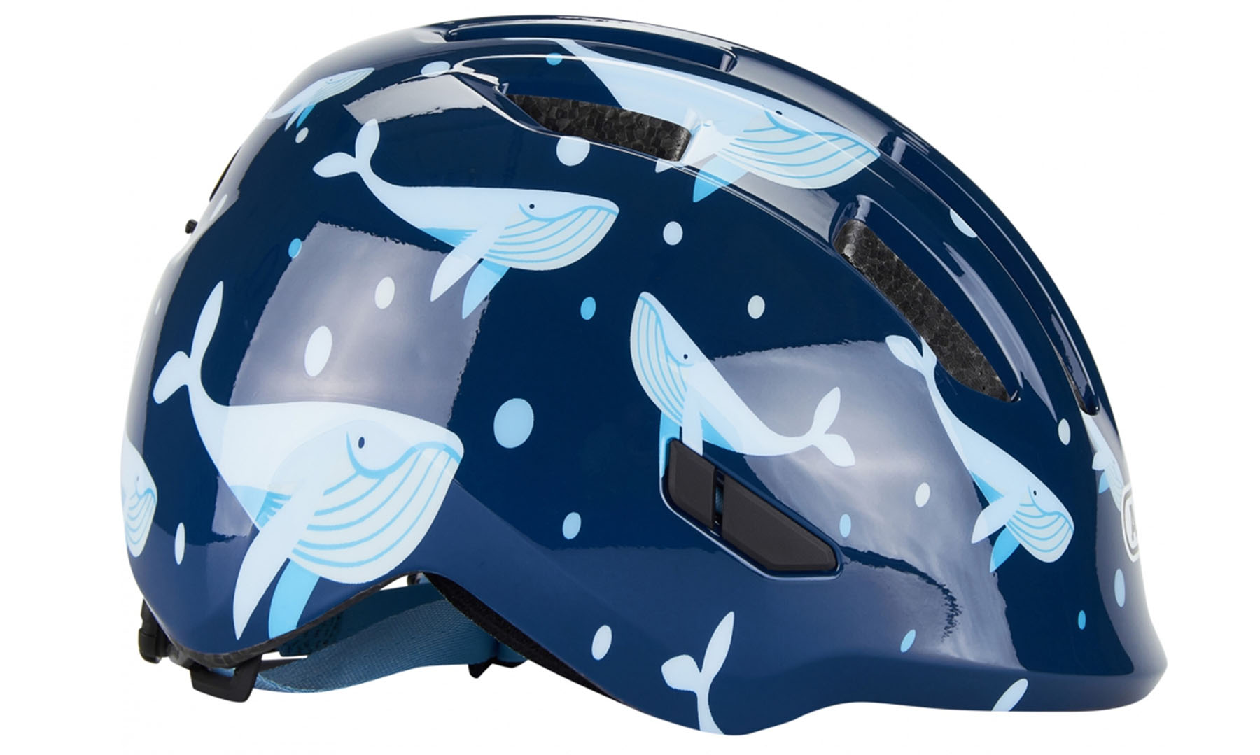 Фотографія Велошолом дитячий ABUS SMILEY 3.0 Blue Whale розмір M (50-55 см), синій кит 5