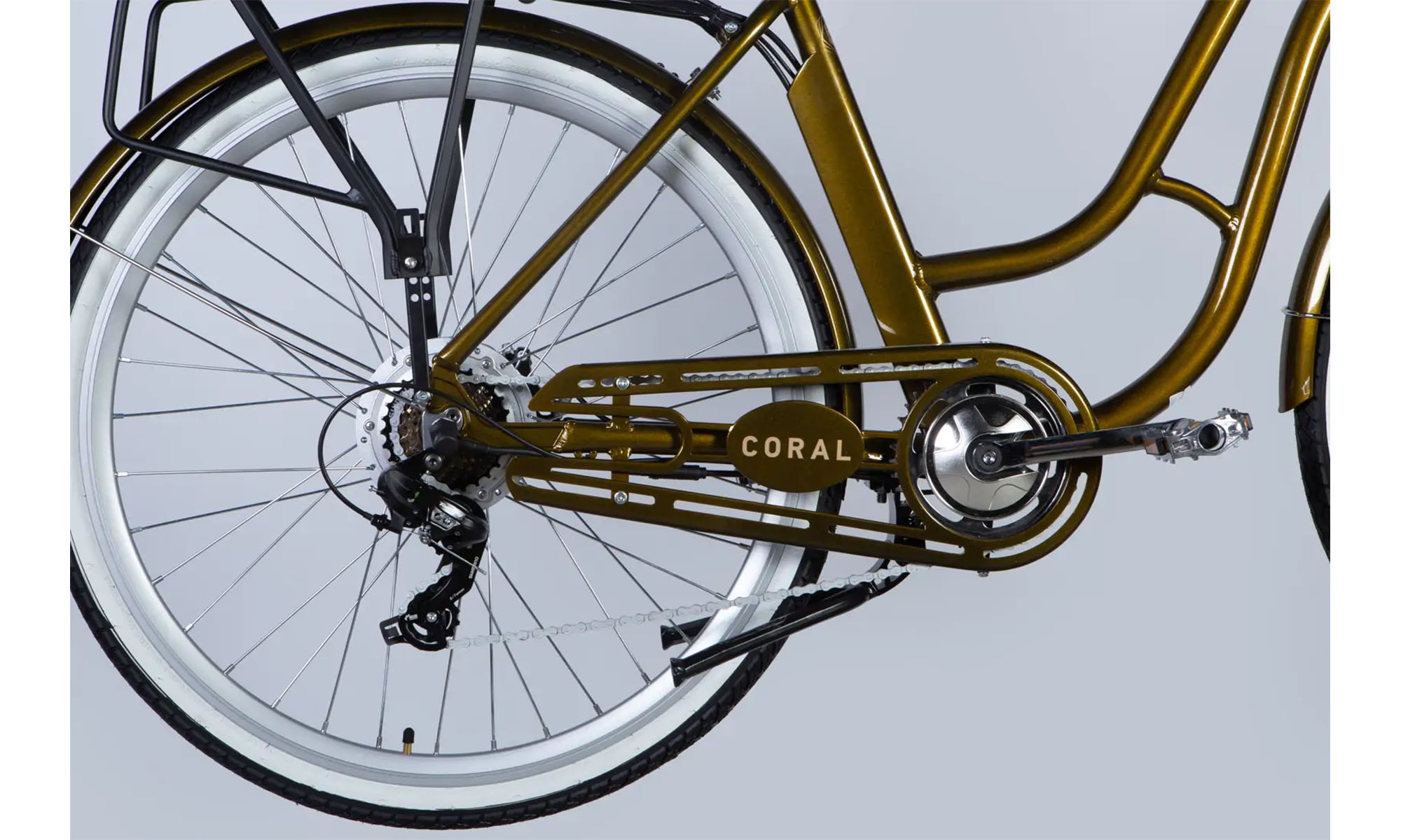 Велосипед з електроприводом Dorozhnik eCORAL DD FR 28", розмір L, рама-19", 48B, 17.5А*г, 500Вт, рік 2026, бронзовий 2