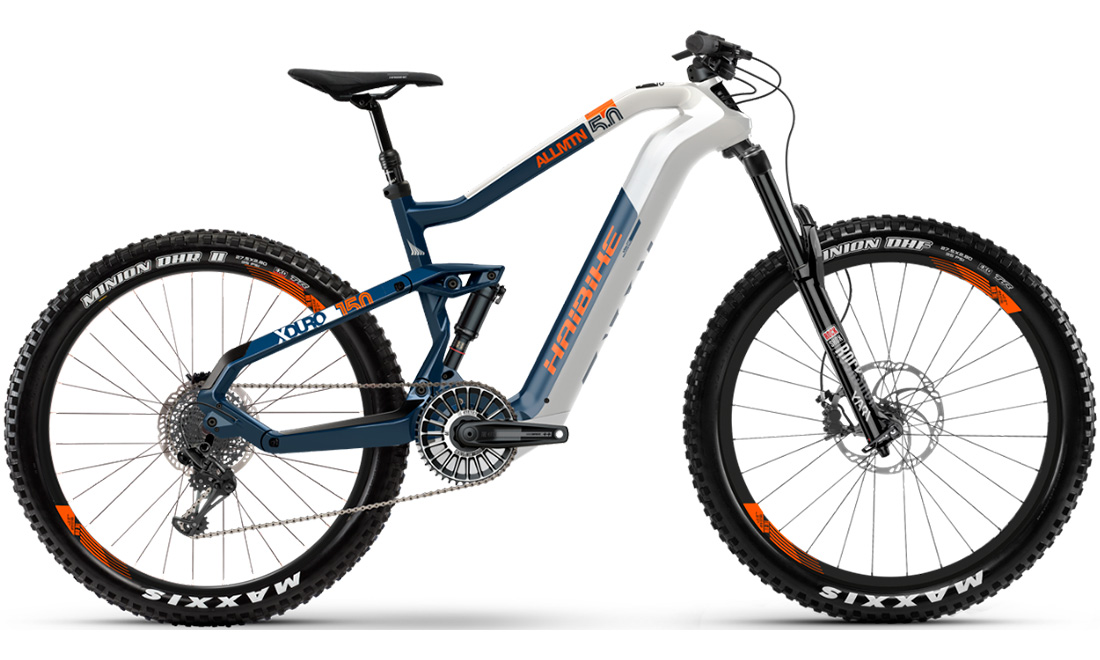 Электровелосипед Haibike XDURO AllMtn 5.0 Carbon FLYON 27,5"/29" (2020) 2020, размер M, бело-синий 10