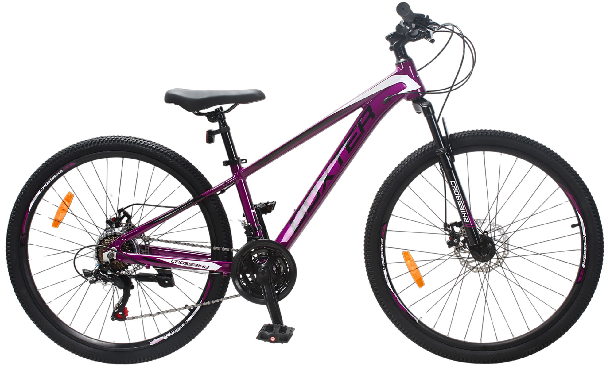 Велосипед CrossBike BOXTER 26", размер XS, рама 12.5", год 2026, Фиолетовый-Черный 