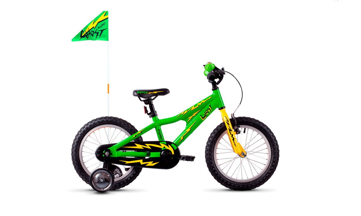 Велосипед Ghost Powerkid 16" 2019 Зелено-желтый
