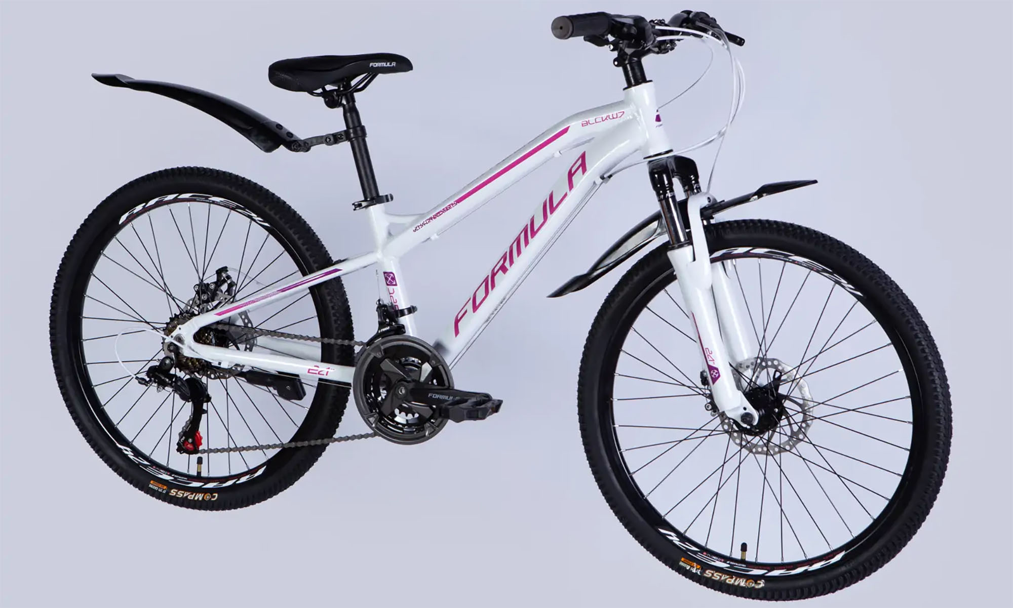Велосипед Formula BLACKWOOD DD FR 24", размер XS, рама 12,5", год 2026, бело-розовый 5