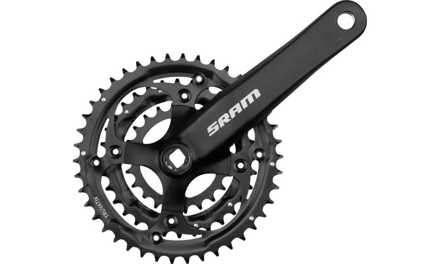 Фотография Шатуны SRAM Crank S600 8 sp 3.0 SquareTaper 175 BlastBlack 42-32-22