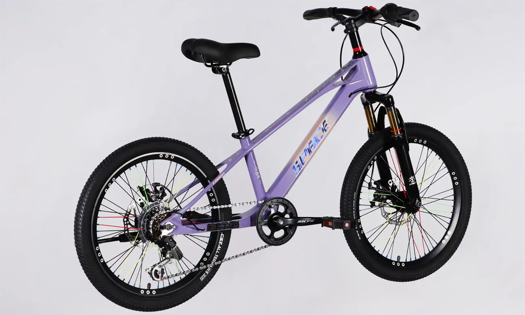 Велосипед SPACE KID ALIOTH DD FR 20", размер XXS, рама-11", год 2025, фиолетовый 4 Велосипед SPACE KID ALIOTH DD FR 20", размер XXS, рама-11", год 2025, фиолетовый 4