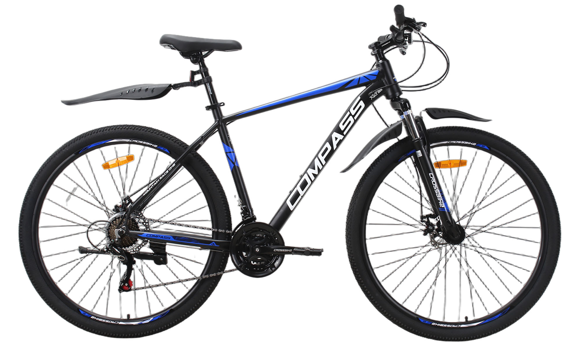 Велосипед CrossBike COMPASS 29", размер XL, рама 20", год 2026, Черный-Синий