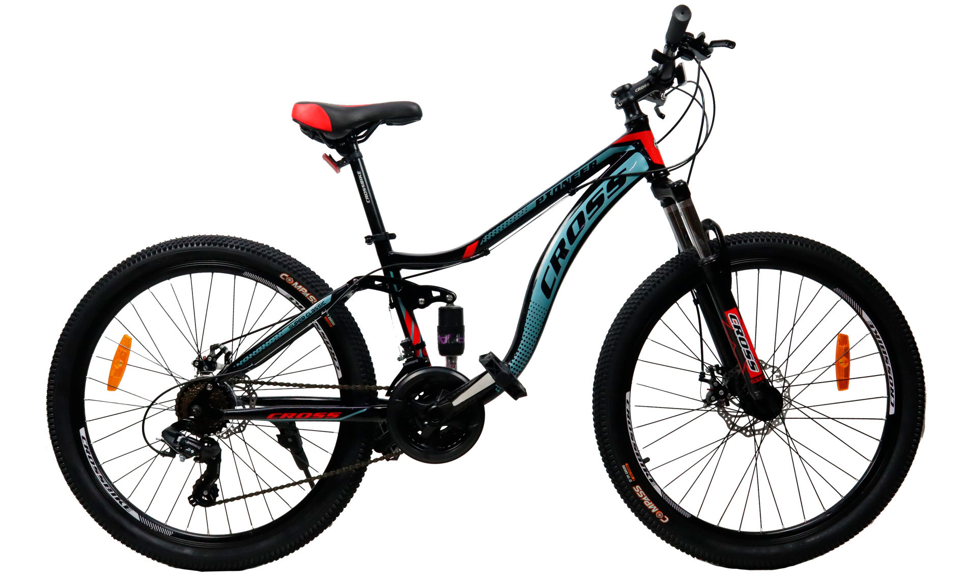 Фотография Велосипед Cross Pioneer 26" размер XS рама 14 2022 Черный-Красный