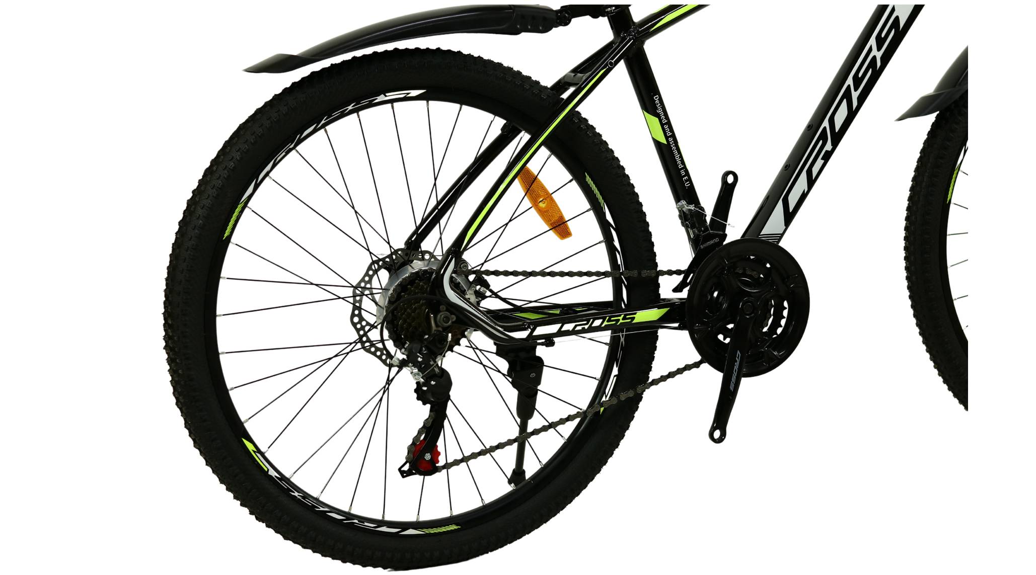 Фотографія Велосипед CROSS Tracker 27.5", розмір M рама 17" (2023), Чорний-Жовтий 3