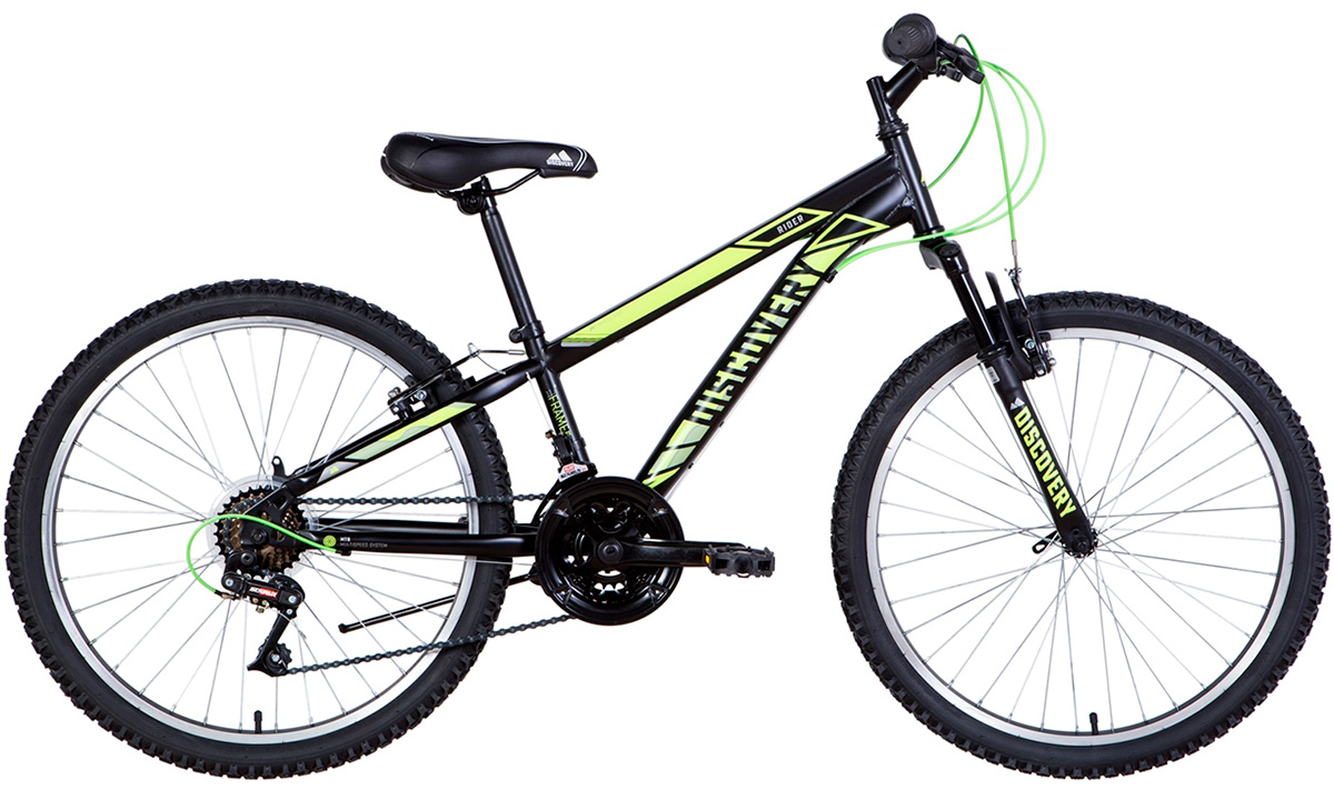 Фотографія Велосипед Discovery RIDER AM Vbr 24" (2021) 2021 Чорно-зелений