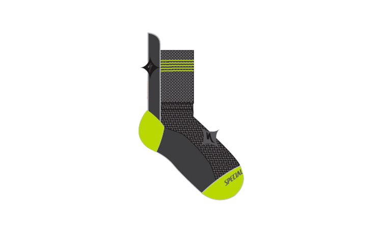 Носки Specialized Winter Socks WMN, серо-салатовый, размер XS 33-34 EU