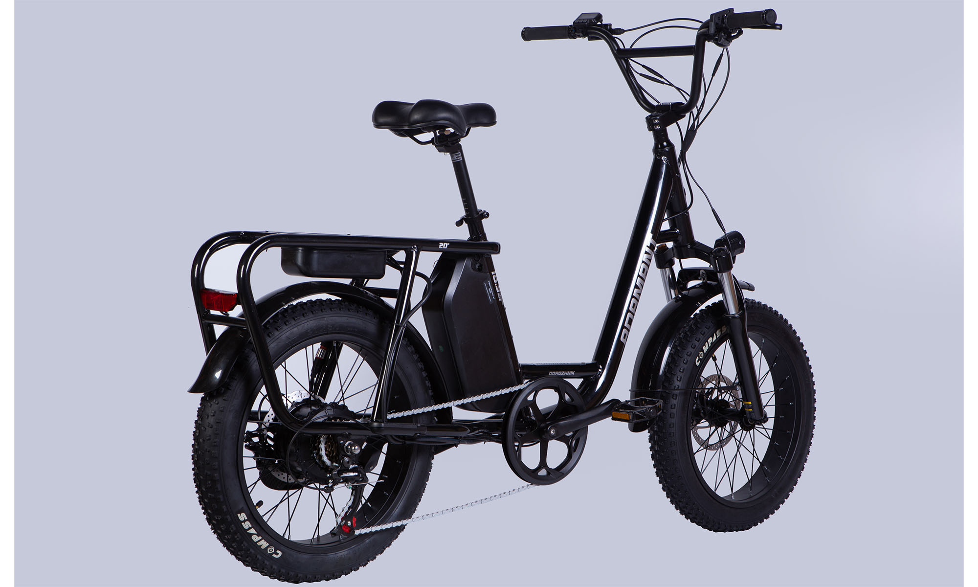 Велосипед с электроприводом Dorozhnik eADAMANT HDD 20", размер M. рама-18,5" 48B 17.5А*г 750Вт, 2025,  черный, крылья, подножка 3
