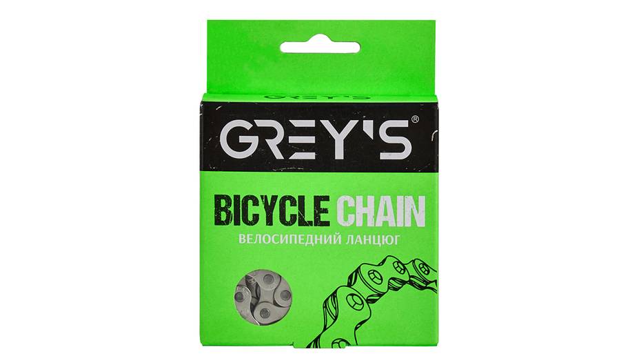 Цепь велосипедная Grey's 1ск. S410 NP Silver, 112 звеньев 2 Цепь велосипедная Grey's 1ск. S410 NP Silver, 112 звеньев 2