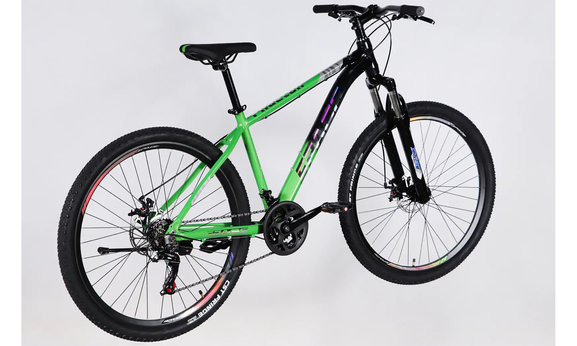 Велосипед SPACE PHAETON DD FR 27.5", розмір M, рама-17", рік 2026, зелено-чорний 5
