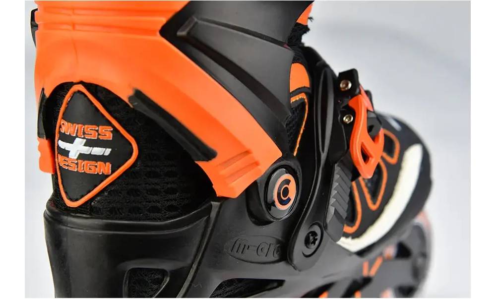 Ролики детские раздвижные Micro Champion orange-black размер 33-36 3