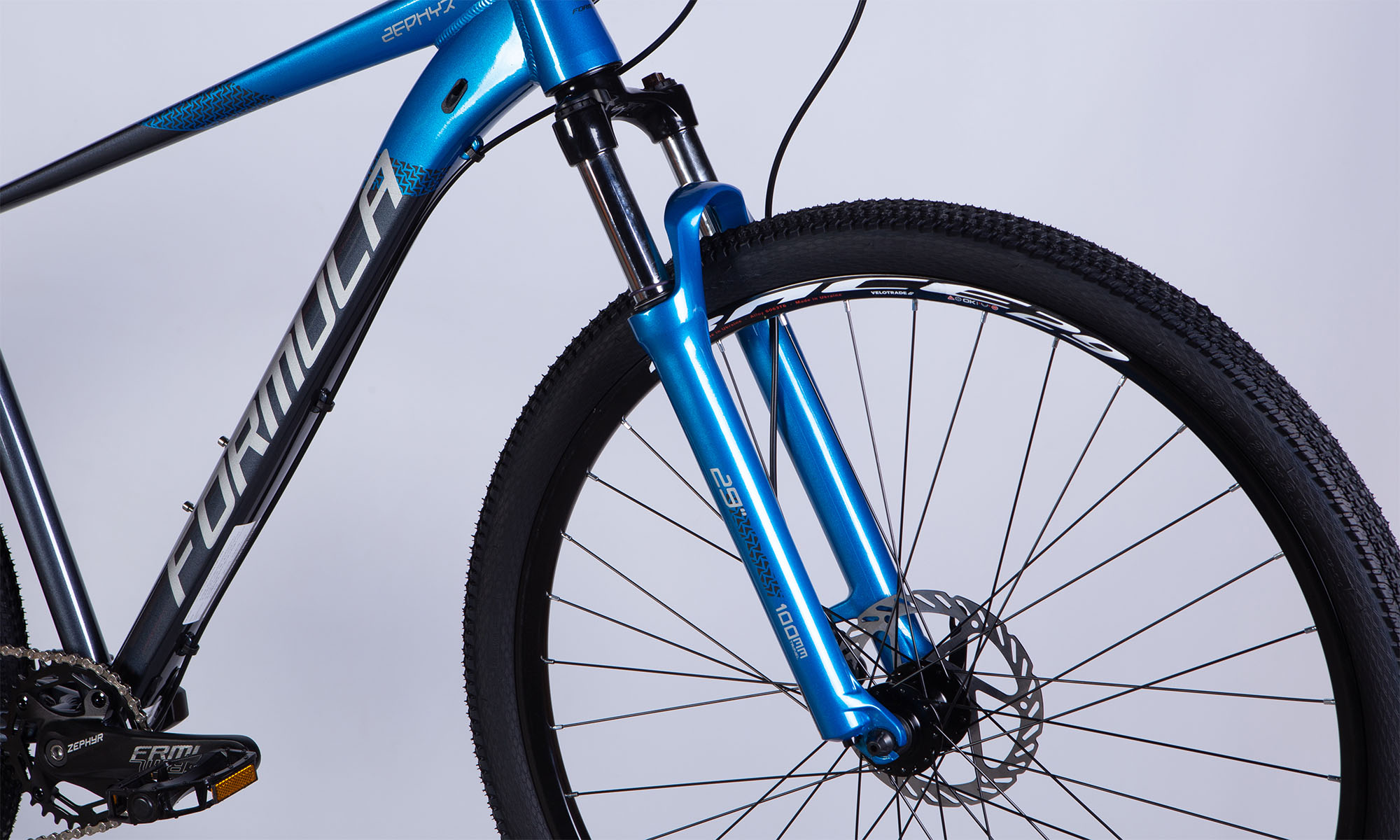 Велосипед Formula ZEPHYR PRO HDD 29", размер L, рама 19", 2025, сине-серый 4