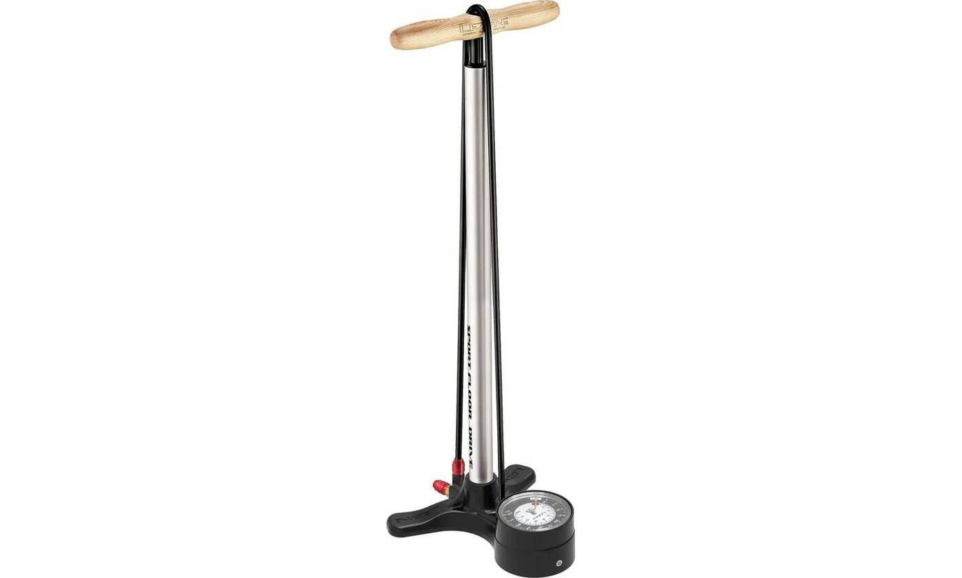 Напольный насос Lezyne Sport Floor Drive, максимальное давление 220 psi, манометр 2.5", серебристый  