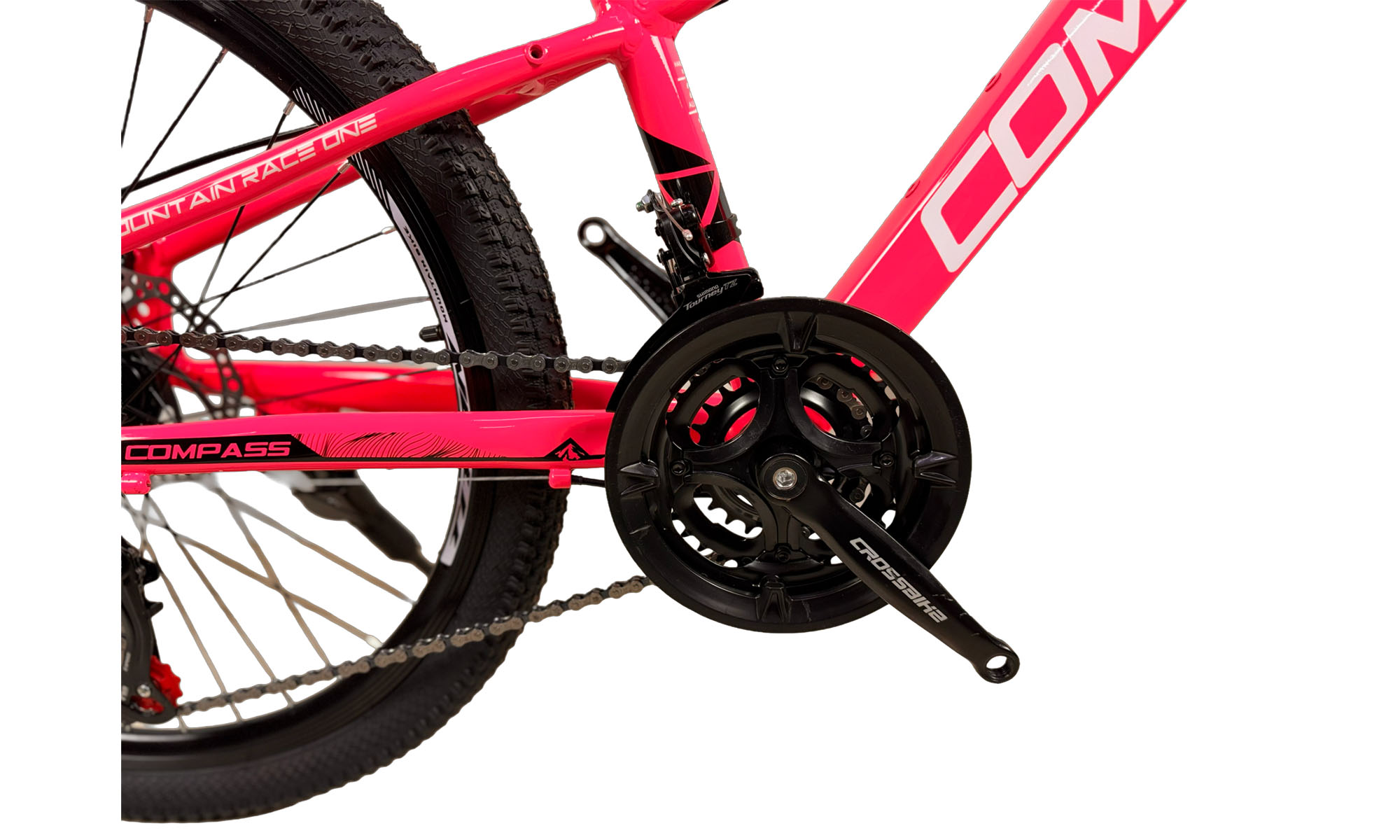 Велосипед CrossBike COMPASS 24", размер XXS, рама 11", год 2026, Розовый-Чёрный 4