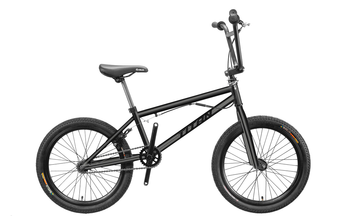 Велосипед BMX Titan Flatland 20" (2021) Черный