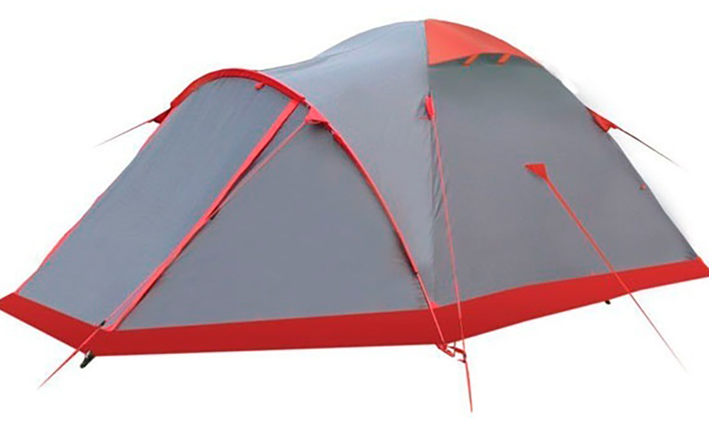 Фотография Палатка Tramp Mountain 3 серо-красный