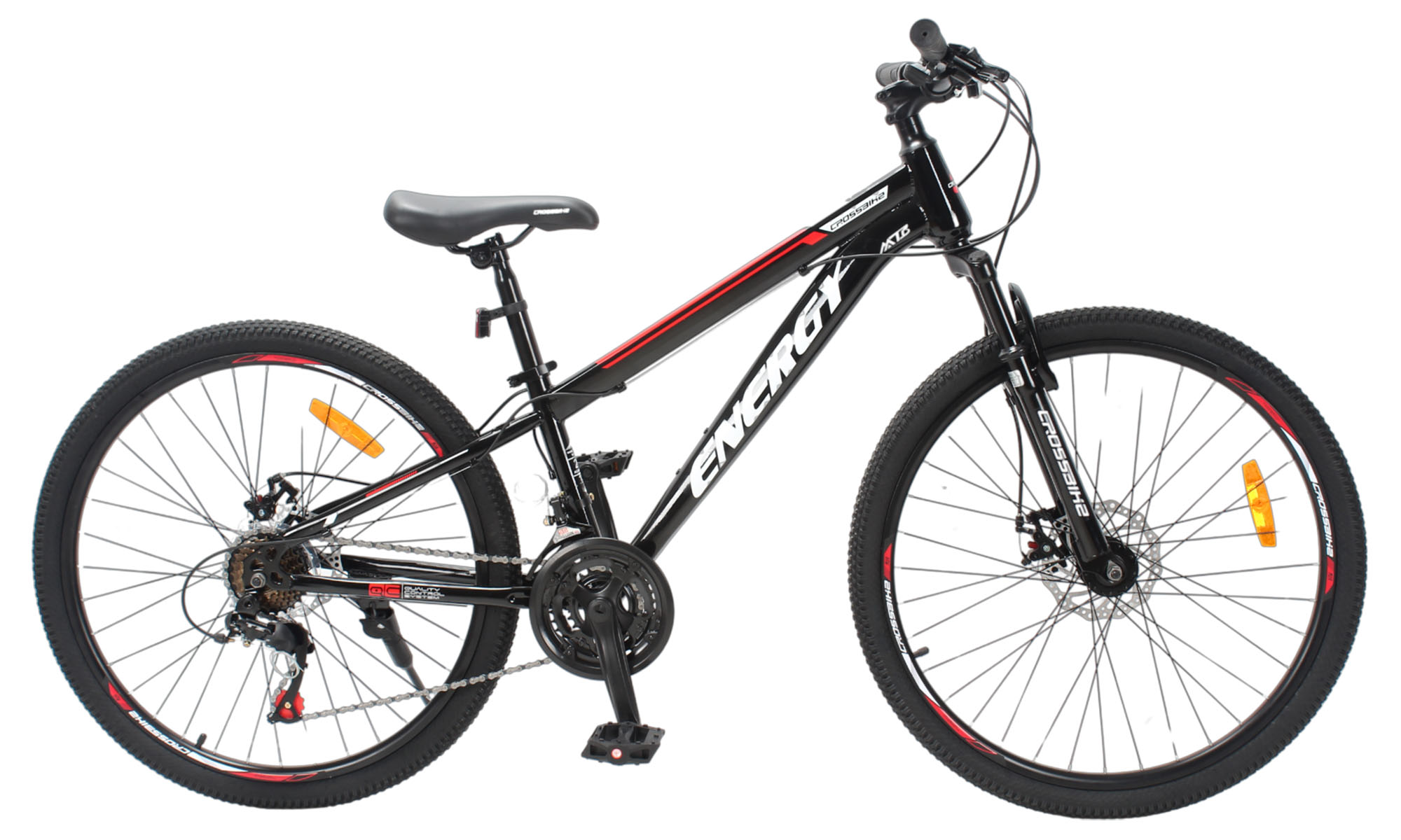 Фотография Велосипед CrossBike Energy 26", размер XS, рама 13", 2025, Черный-Красный