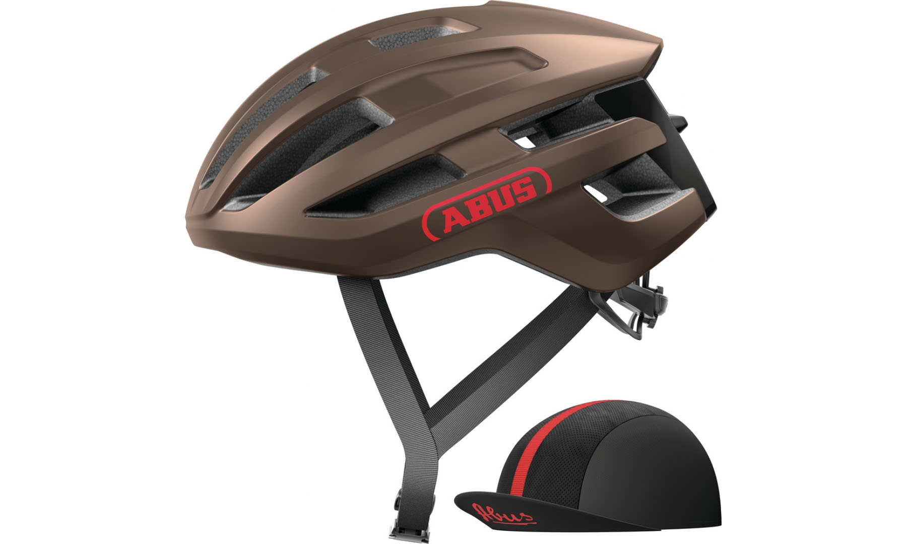 Велошолом спортивний ABUS POWERDOME ACE metallic copper, розмір L (57-61 см)