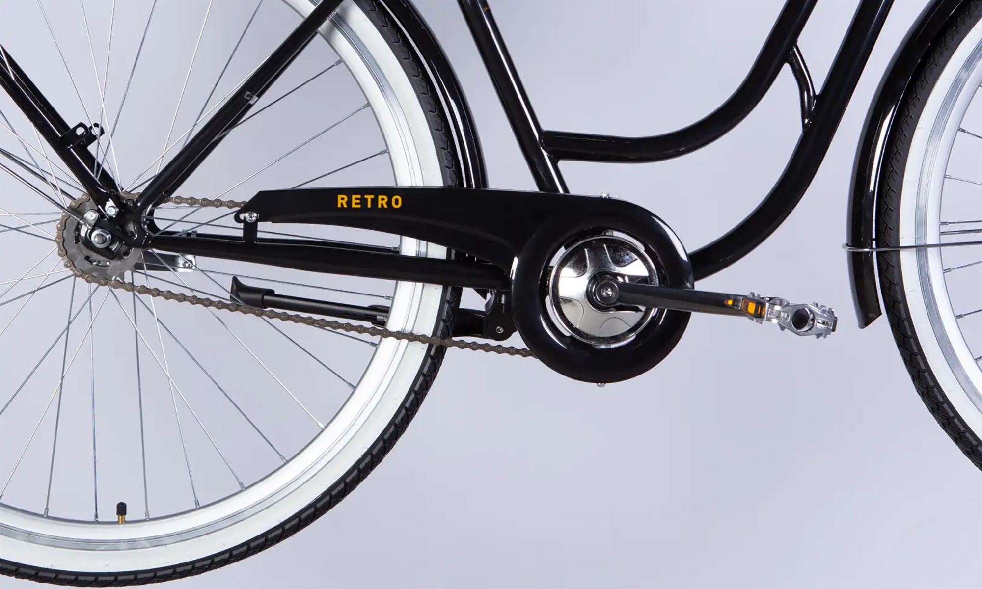 Велосипед Dorozhnik RETRO Velosteel 28", розмір L, рама-19", рік 2026, чорний 2