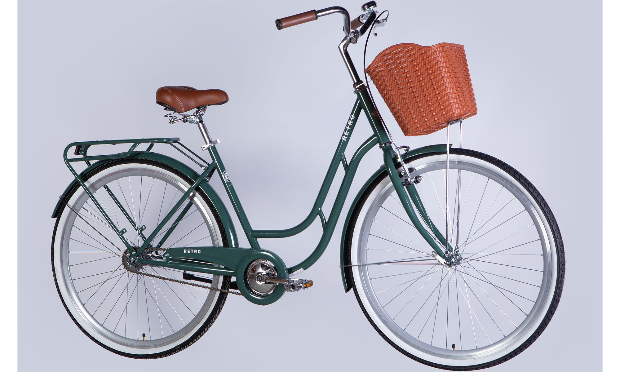 Велосипед Dorozhnik RETRO Velosteel 28", размер L, рама 19", 2025, зелено-серый  4