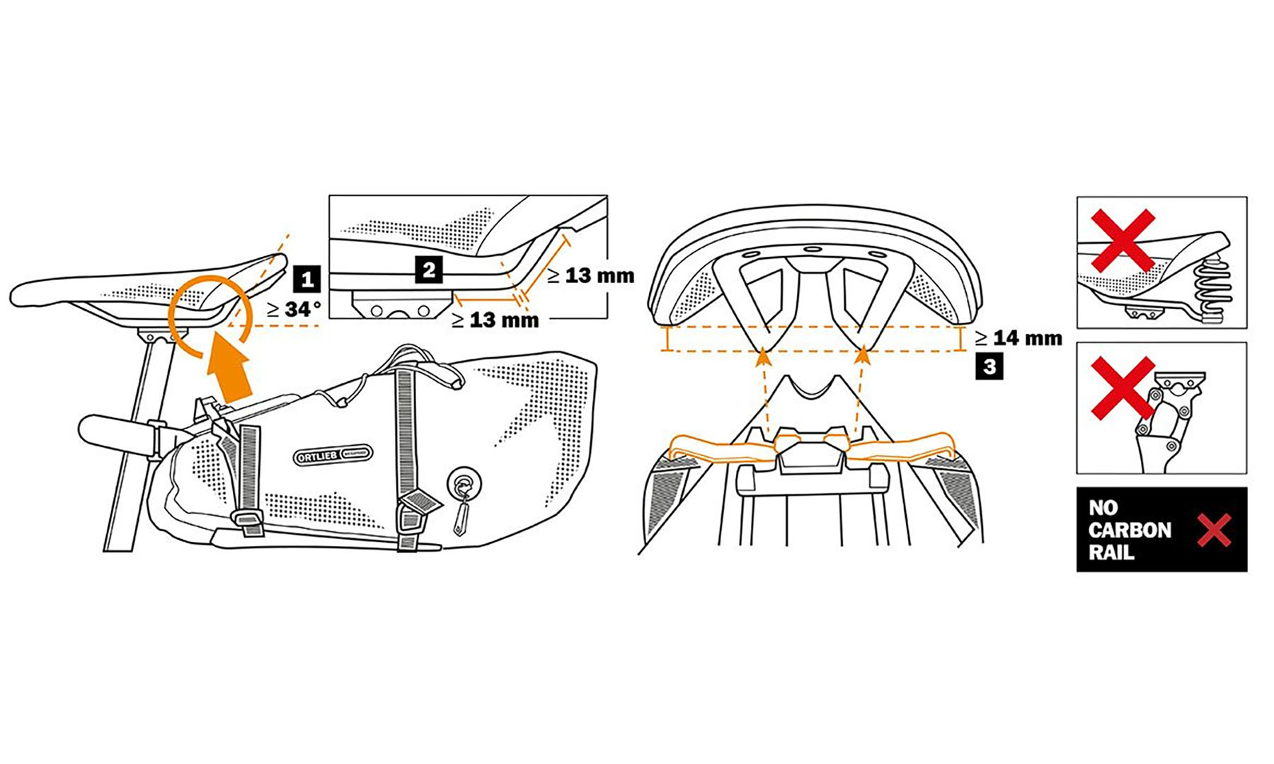 Гермосумка подседельная Ortlieb Seat-Pack QR черная 13 л 4