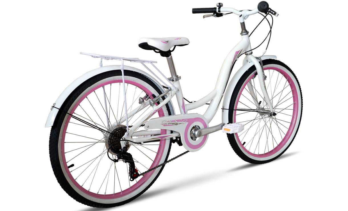 Фотографія Велосипед VNC Emily Sport 24" розмір XXS рама 11 2023 Біло-рожевий 2