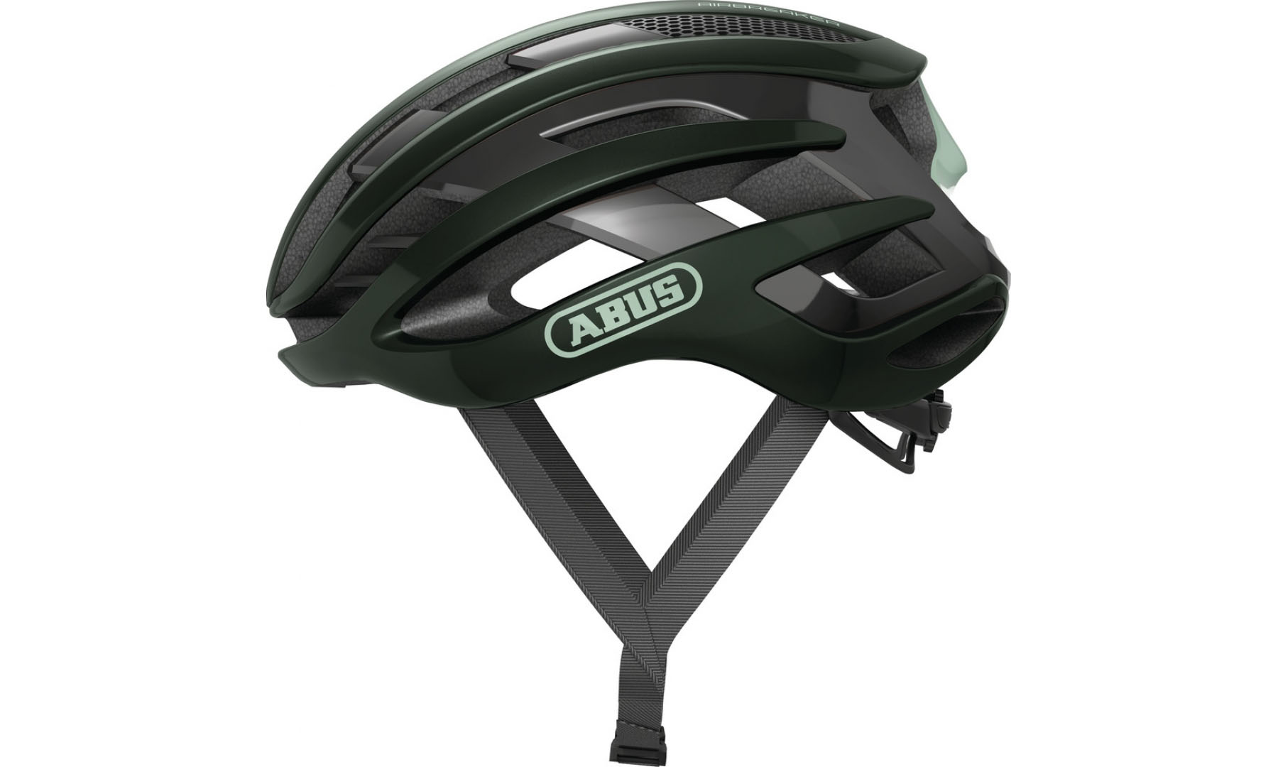 Велошлем спортивный ABUS AIRBREAKER moss green, размер M (52-58 см), темно-зеленый 