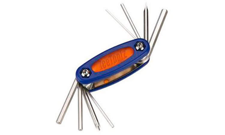 Фотография Ключ ICE TOOLZ 97A3 складной 8 инструментов Mighty 8  Сине-оранжевый 