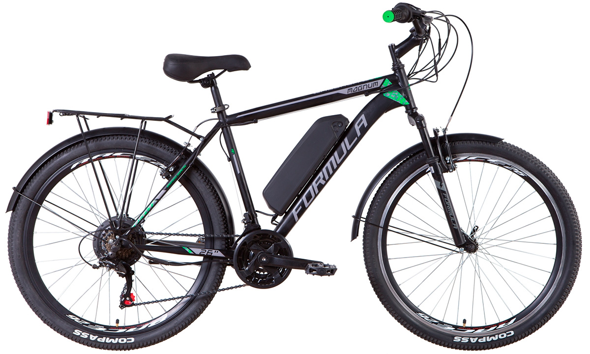 Фотография Электровелосипед Formula MAGNUM 28" 500W+PAS (2021) 2021 Черно-зеленый 2