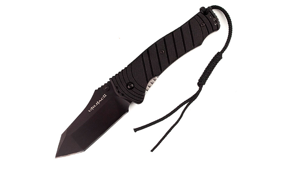 Фотография Складной нож Ontario Utilitac II Tanto JPT-4S BP черный