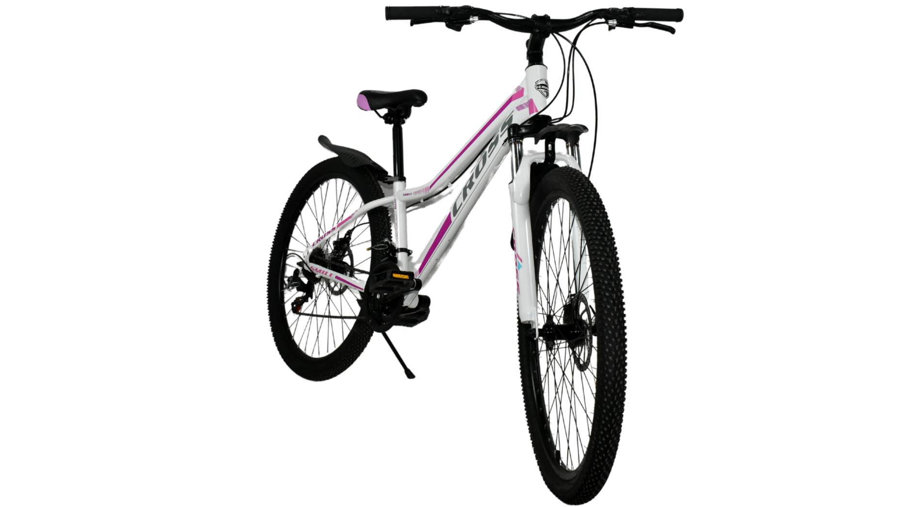 Фотография Велосипед Cross SMILE 24", размер XXS рама 12" (2024), Бело-фиолетовый 2