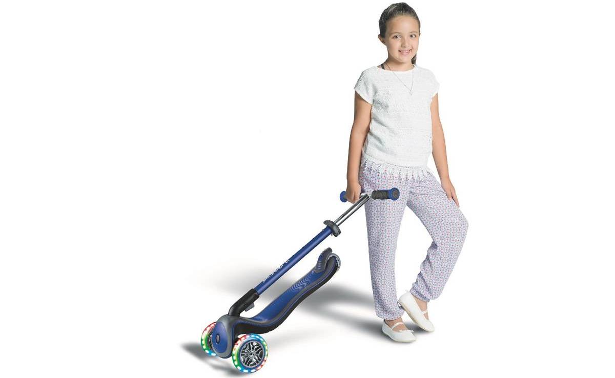 Самокат GLOBBER ELITE DELUXE синий, колеса c подсветкой, 50кг, 3+ 2