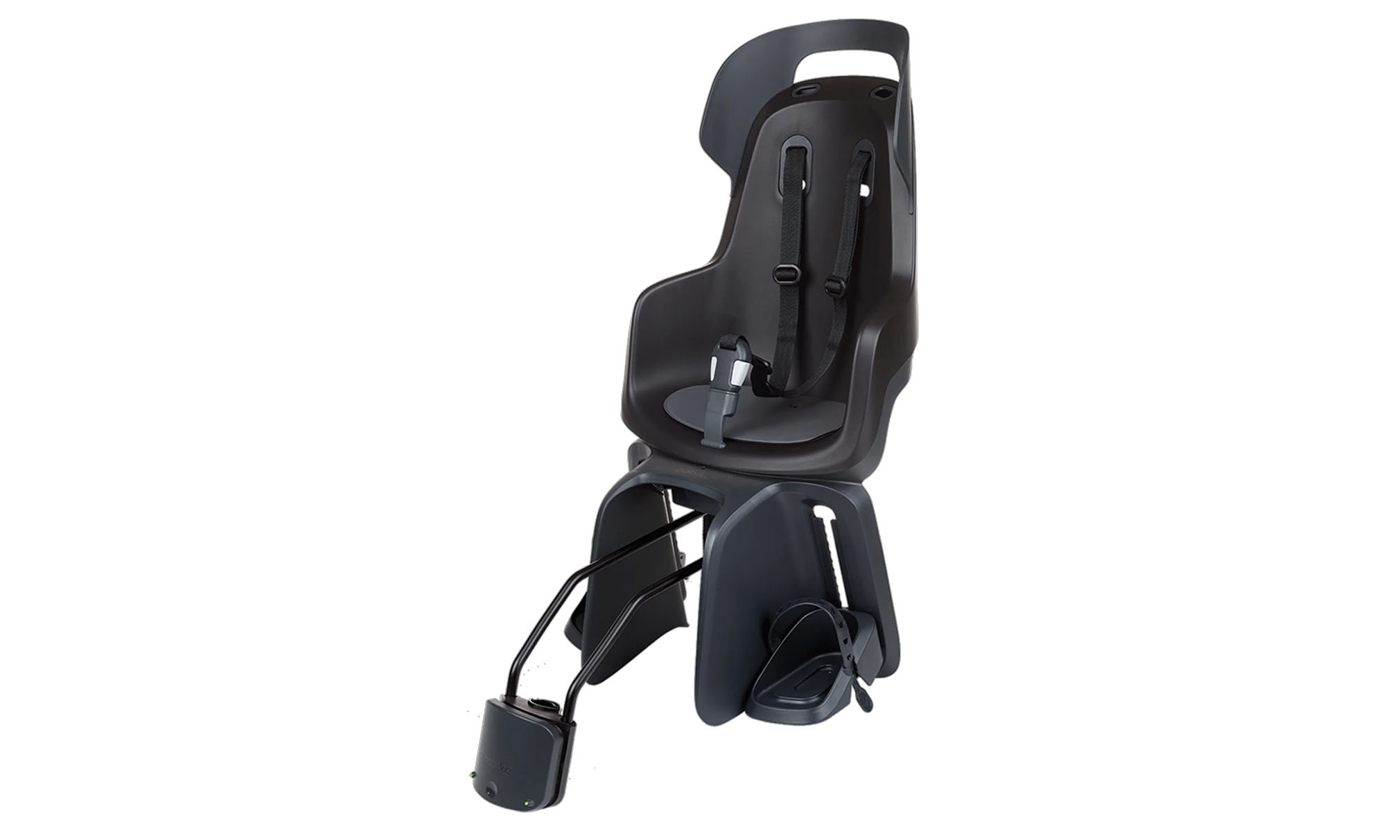 Детское велокресло Bobike GO Frames RS Reclining System - заднее сиденье на раму, черное 