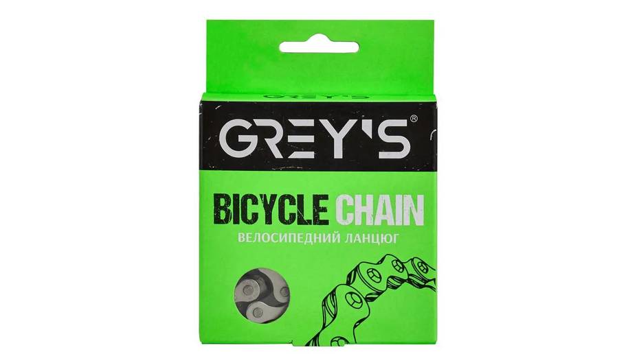 Ланцюг велосипедний Grey's 1шв. S410 Half Silver, 112 ланок 2