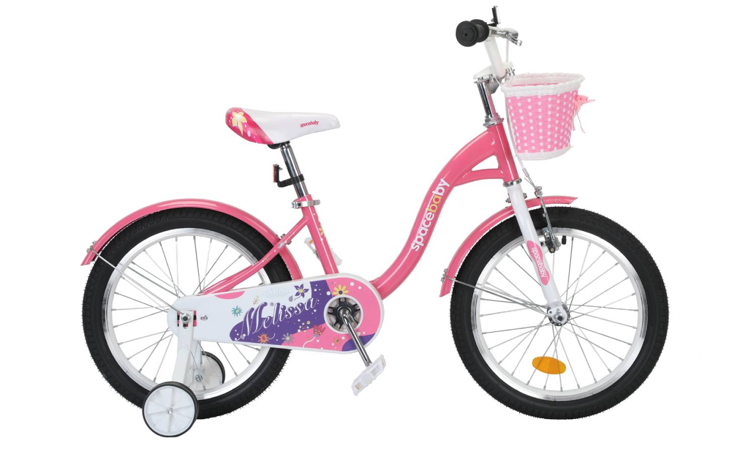 Фотографія Велосипед SPACE KID MELISSA BH 18" рама 10" 2024 Розовый с корзиной