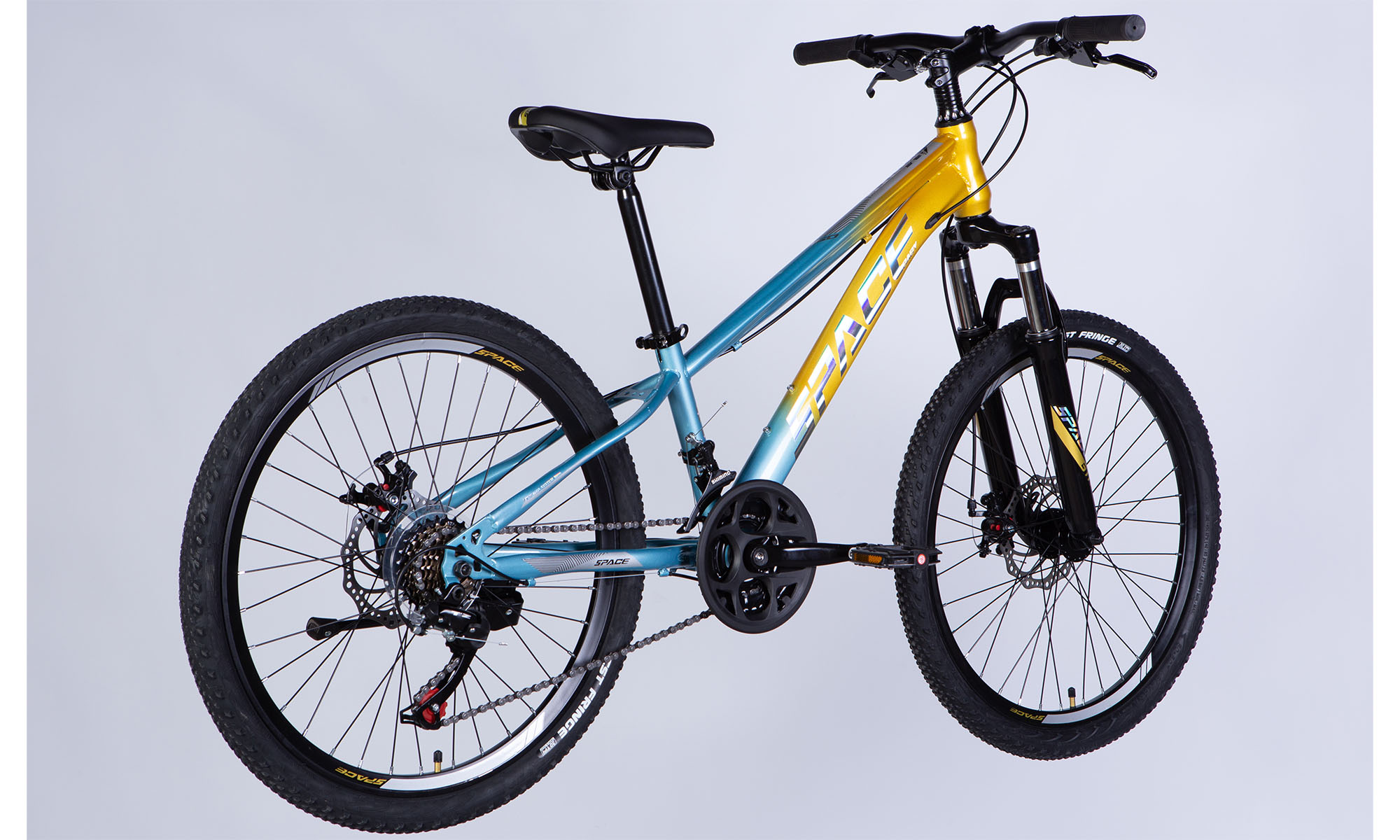 Велосипед SPACE MARS DD FR 24", размер XXS рама-11", год 2026, золотисто-черный 5
