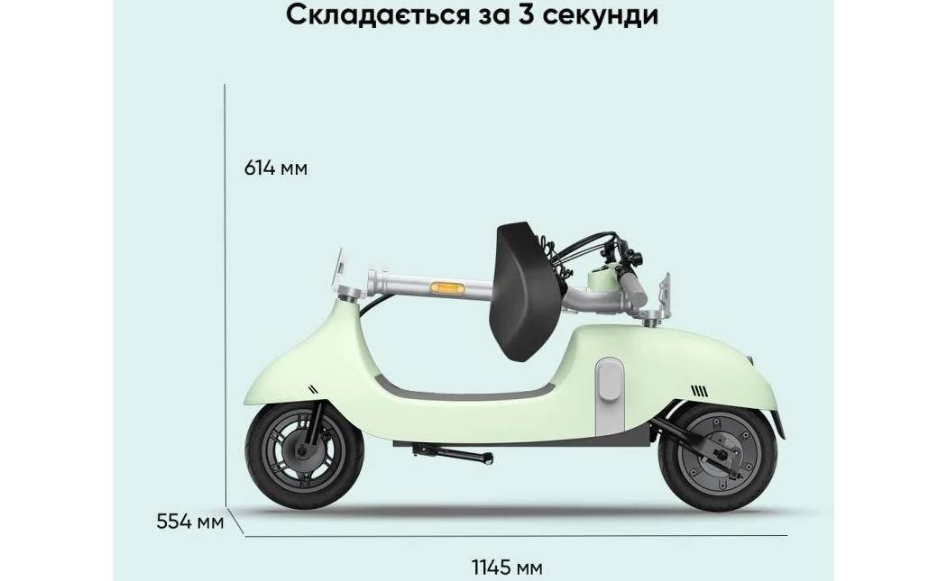 Электросамокат с сидением OKAI Ceetle PRO EA10C 10" 350(900)W, 25Km/h, 10,4Ah, NFC, App, мятный 2 Электросамокат с сидением OKAI Ceetle PRO EA10C 10" 350(900)W, 25Km/h, 10,4Ah, NFC, App, мятный 2