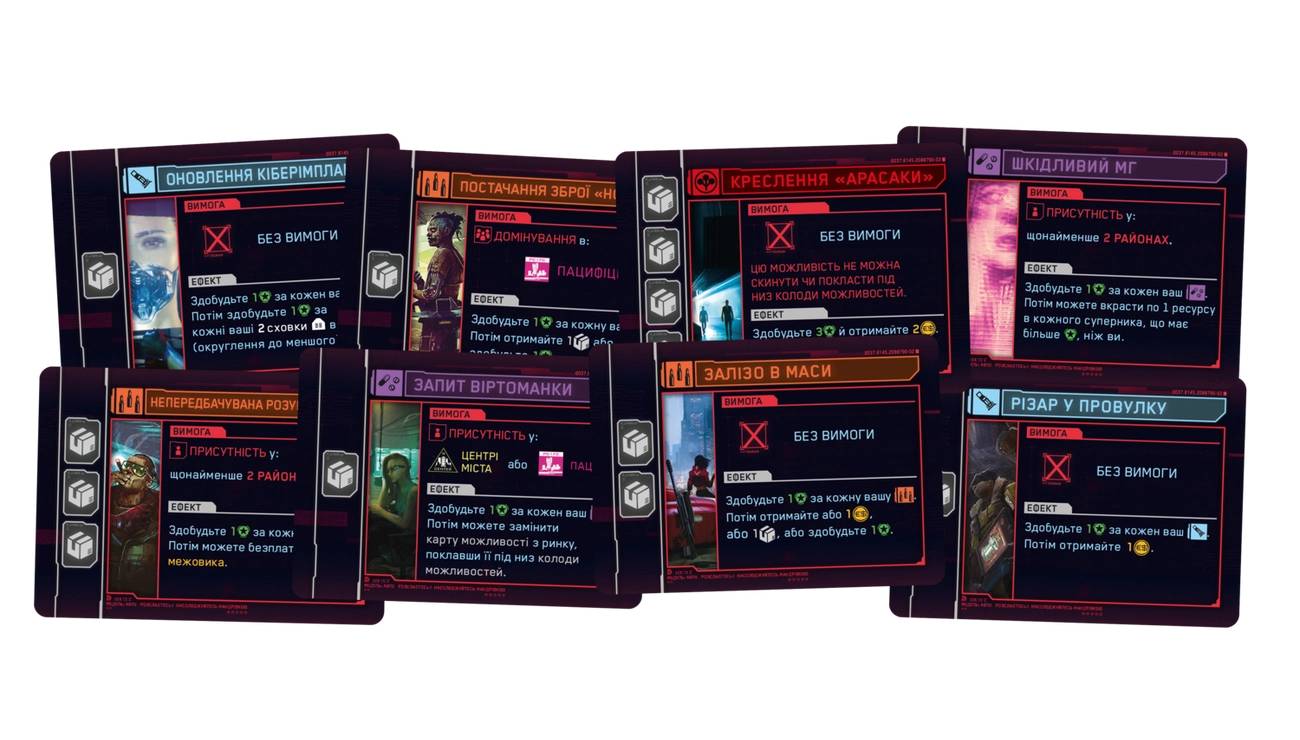 Настільна гра Cyberpunk 2077. Банди Найт-Сіті 12